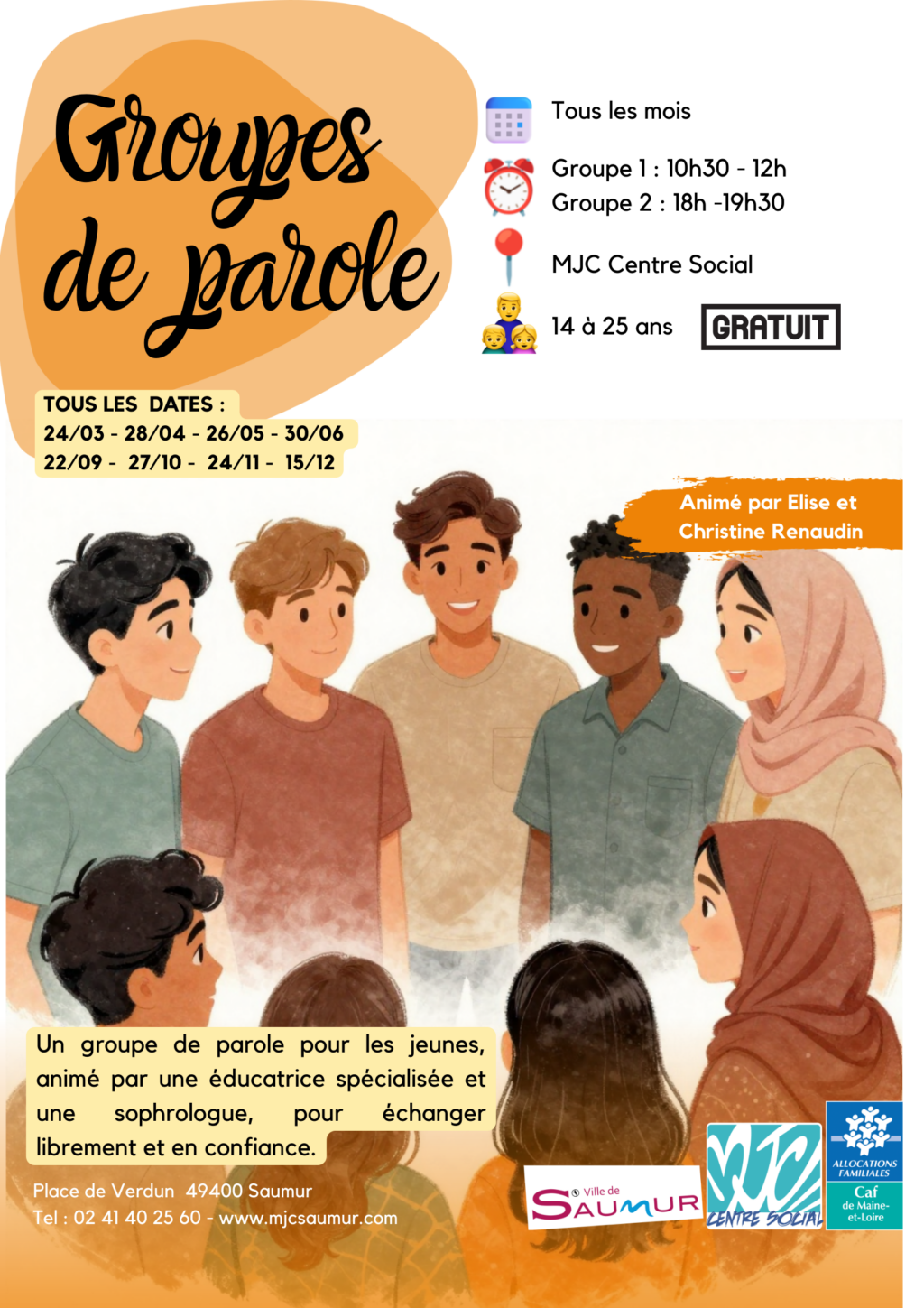 groupe de paroles jeunes 14 25 ans saumur